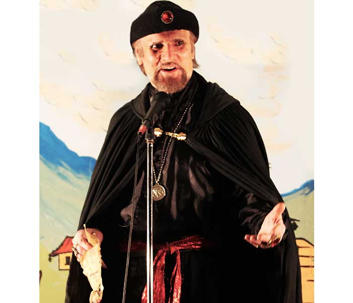 Sean Glenn as Abanaza in black 2019 sean glenn as abanaza in black theatrical costume looking very scary indeed